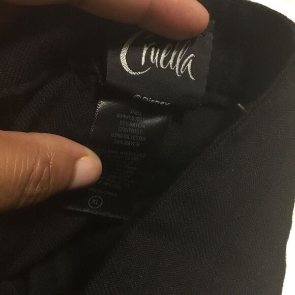 Black and Red Plaid Pleated Disney Cruella Mini Skirt with Zipper Accents Xl - Picture 11 of 11